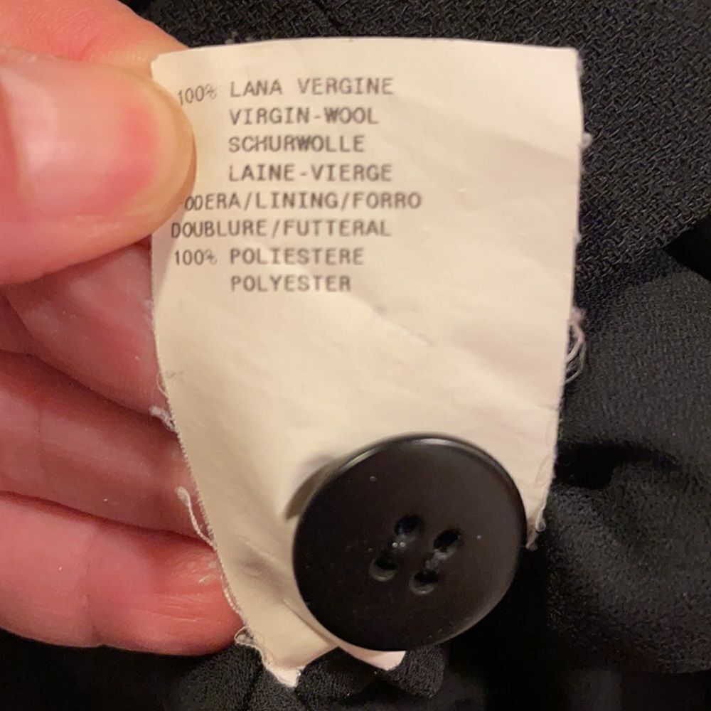 Armani Collezioni Black Wool Mandarin Blazer - Picture 6 of 6
